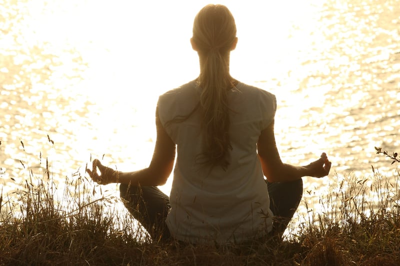 Yoga Woman Meditation Sunset